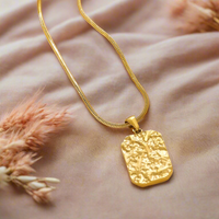 Load image into Gallery viewer, Gold Lava Necklace – Unique Textured Pendant for the Bold
