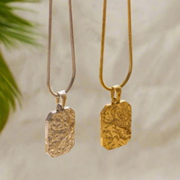 Load image into Gallery viewer, Gold Lava Necklace – Unique Textured Pendant for the Bold
