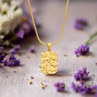 Load image into Gallery viewer, Gold Lava Necklace – Unique Textured Pendant for the Bold
