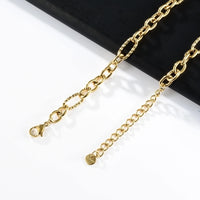 Load image into Gallery viewer, Gold Twist Link Chain Necklace - Stylish Flat Circle Chain
