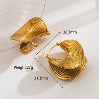 Load image into Gallery viewer, Gold Seashell hoop Earrings – Ocean-Inspired Statement Jewelry for Confident Women
