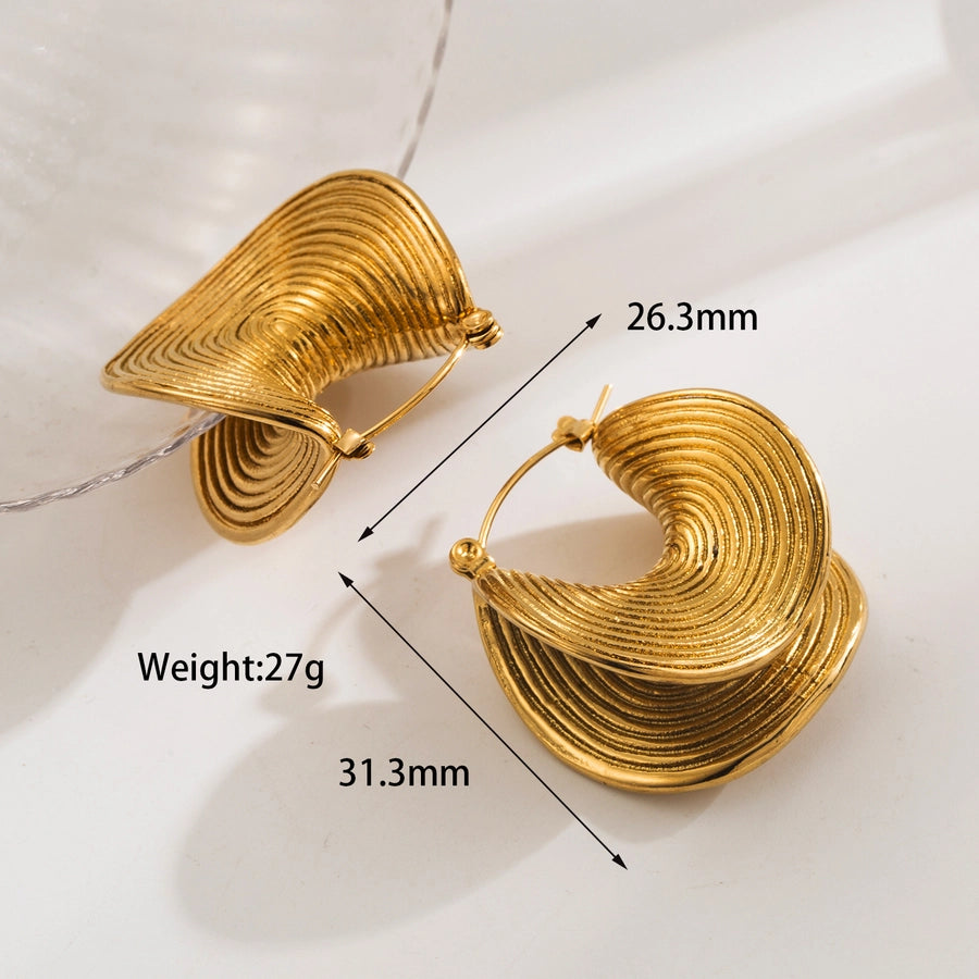 Gold Seashell hoop Earrings – Ocean-Inspired Statement Jewelry for Confident Women