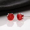 Red Holiday Cubic Zirconia Earrings